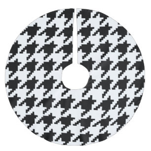 Jupon De Sapin En Polyester Brossé Motif de contrôle de pied-de-poule de pixel de 8