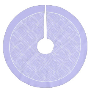 Jupon De Sapin En Polyester Brossé Motif de diamants Lavender et White Boho
