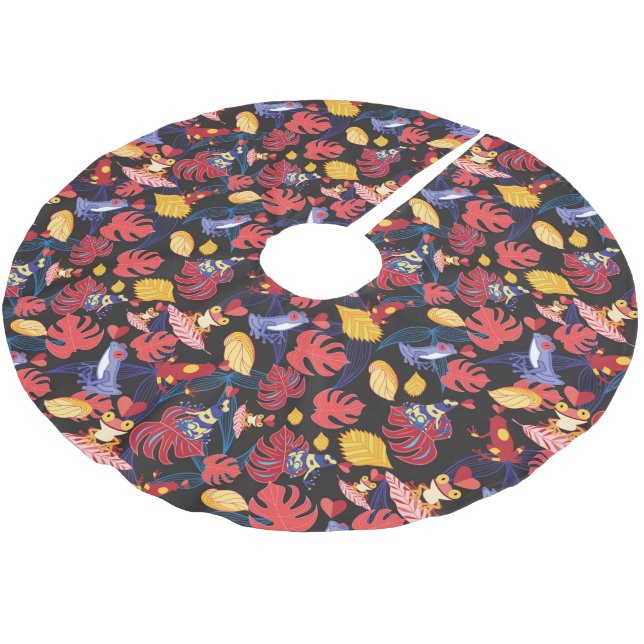 Jupon De Sapin En Polyester Brossé Motif De La Grenouille Amoureuse (Angle)