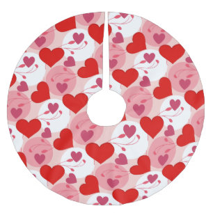 Jupon De Sapin En Polyester Brossé Motif de la Journée des Valentines romantiques de