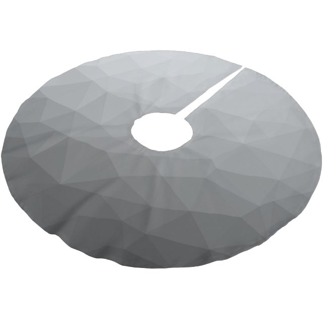 Jupon De Sapin En Polyester Brossé Motif de maillage géométrique gris (Angle)