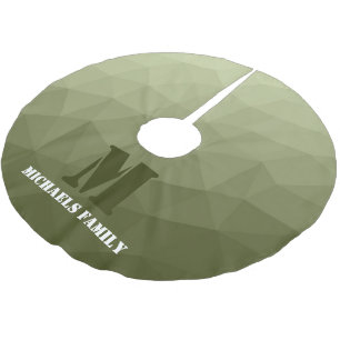 Jupon De Sapin En Polyester Brossé Motif de maille géométrique vert clair de l'armée