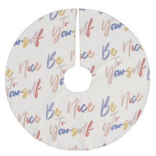 Jupon De Sapin En Polyester Brossé Motif de motivation coloré tiré à la main