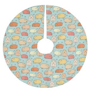 Jupon De Sapin En Polyester Brossé Motif de porc à menthe