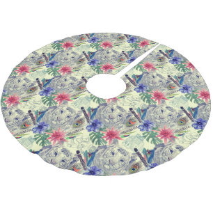 Jupon De Sapin En Polyester Brossé Motif de tigre de style indien Vintage