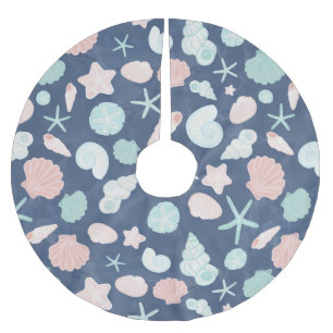Jupon De Sapin En Polyester Brossé motif des coquillages