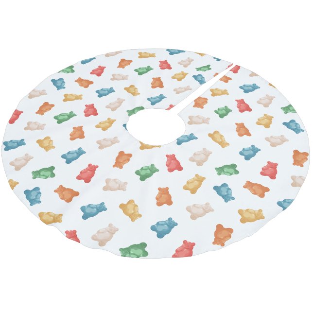 Jupon De Sapin En Polyester Brossé Motif des ours de gomme (Angle)