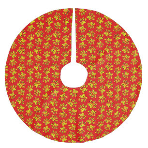 Jupon De Sapin En Polyester Brossé Motif Empreinte de patte Leopard