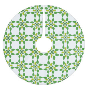 Jupon De Sapin En Polyester Brossé Motif Feuille, Motif De Feuilles, Feuilles Verts