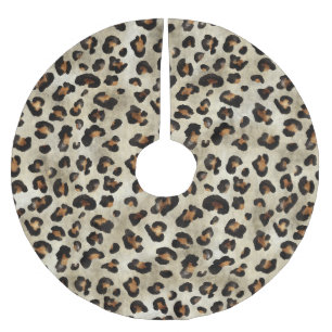 Jupon De Sapin En Polyester Brossé Motif imprimé animal léopard guépard beige marron