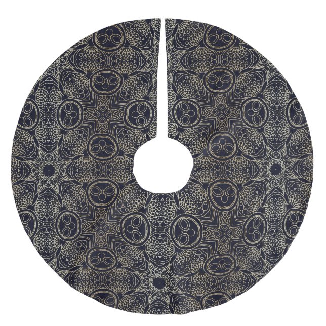 Jupon De Sapin En Polyester Brossé Motif Mandala (Devant)