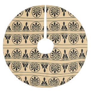 Jupon De Sapin En Polyester Brossé Motif méditerranéen grec Arabesque Brown