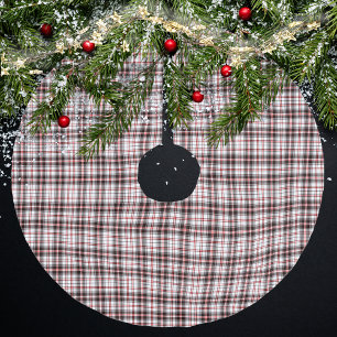 Jupon De Sapin En Polyester Brossé Motif moderne rouge et noir
