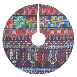 Jupon De Sapin En Polyester Brossé Motif Motif Palestinien Broderie.