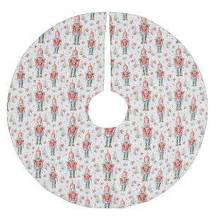 Jupon De Sapin En Polyester Brossé Motif Nutcracker de Noël