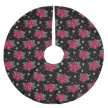 Motif Poinsettia et Gold Cercles
