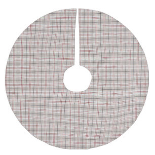 Jupon De Sapin En Polyester Brossé Motif Tatan Tartan Plaid Classique Beige Dessiné À
