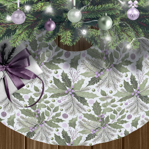 Jupon De Sapin En Polyester Brossé Motif vert pourpre n° 17 ID1009