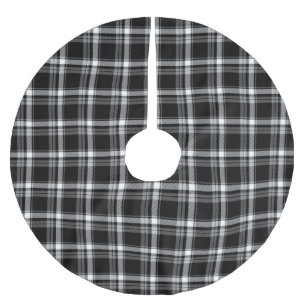 Jupon De Sapin En Polyester Brossé motif vintage de la ferme noir et blanc