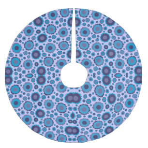 Jupon De Sapin En Polyester Brossé Motifs de soleils de couleurs bleues multiples mig