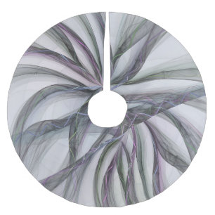 Jupon De Sapin En Polyester Brossé Motions Filigree Moderne Abstrait pivotant Fractal