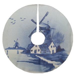 Jupon De Sapin En Polyester Brossé Moulin blanc blanc blanc vintage