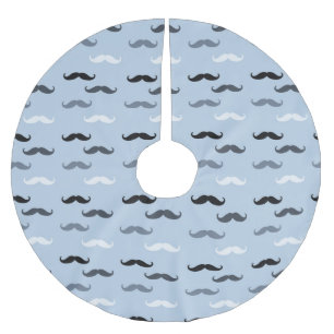 Jupon De Sapin En Polyester Brossé Moustaches noires bleues