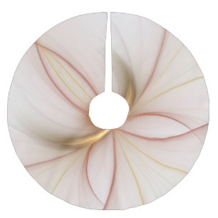 Jupon De Sapin En Polyester Brossé Noble Cuivre Et Or Abstrait Art Fractal Moderne