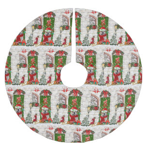 Jupon De Sapin En Polyester Brossé Noël de Bulldog anglais