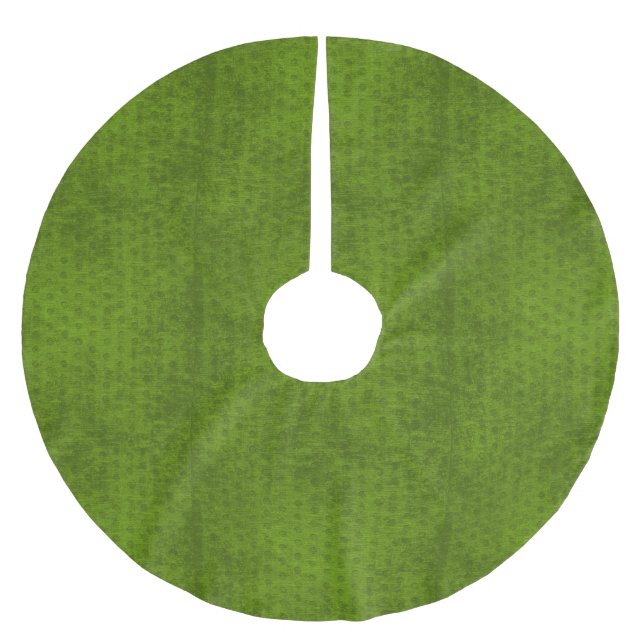 Jupon De Sapin En Polyester Brossé Noël Deco - texture géométrique verte de Chenille (Devant)