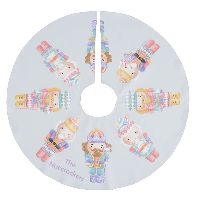 Jupon De Sapin En Polyester Brossé Noël des noisettes (Devant)