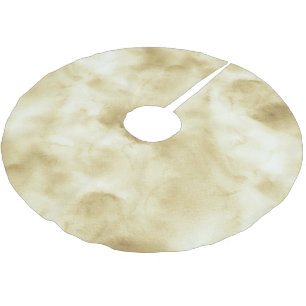 Jupon De Sapin En Polyester Brossé Noël d'or Ombre d'aquarelle