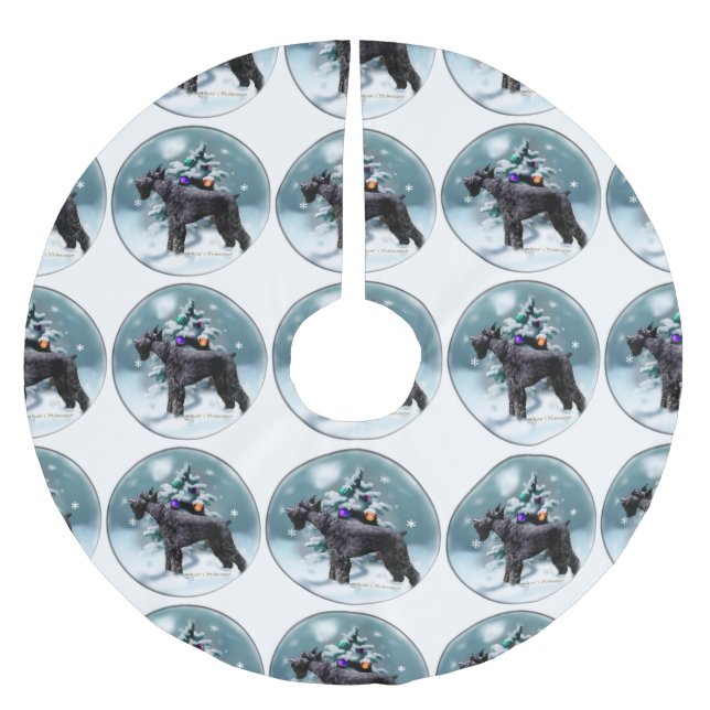 Jupon De Sapin En Polyester Brossé Noël du géant Schnauzer (Devant)