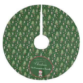 Jupon De Sapin En Polyester Brossé Noël Fantaisiste Westie Blanc