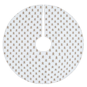 Jupon De Sapin En Polyester Brossé Noël mignon pain d'épice homme biscuits motif