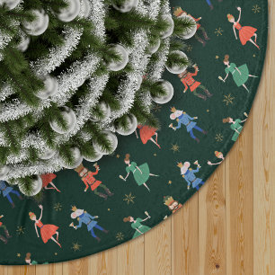 Jupon De Sapin En Polyester Brossé Noël Party de Cocktails Casse-Noisette