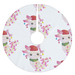 Jupon De Sapin En Polyester Brossé Noël père Noël axolotl