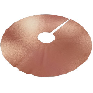 Jupon De Sapin En Polyester Brossé Noël rose en bronze or