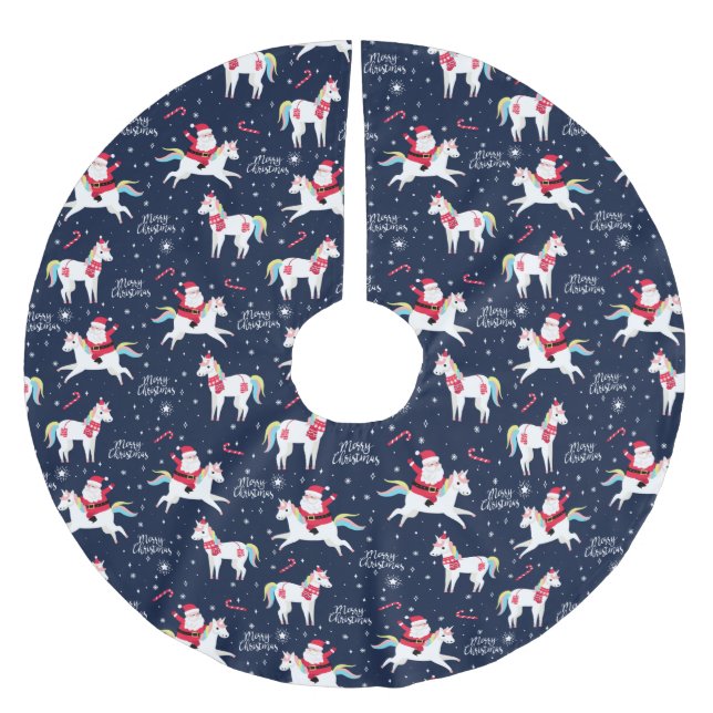 Jupon De Sapin En Polyester Brossé Noël sympa/drôle (Devant)