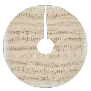 Jupon De Sapin En Polyester Brossé notes de musique beige vintage