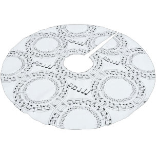 Jupon De Sapin En Polyester Brossé Notes musicales