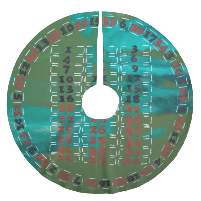 JUPON DE SAPIN EN POLYESTER BROSSÉ NOUVEAU MODÈLE ROULETTE (Devant)