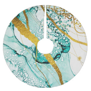 Jupon De Sapin En Polyester Brossé Nuages d'art Abstraits : Encre translucide