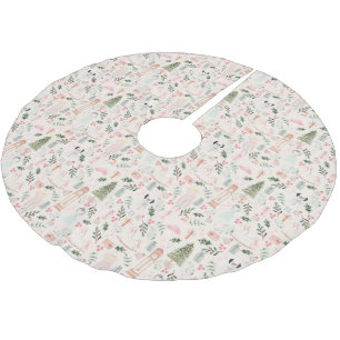 Jupon De Sapin En Polyester Brossé Nutcracker aquarelle vacances Brossé Polyeste