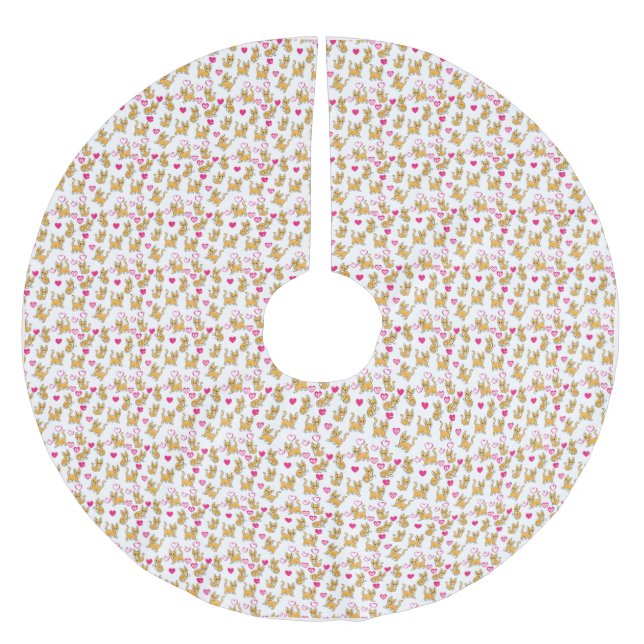 Jupon De Sapin En Polyester Brossé Oeuvre de chat | Cute chat Valentine (Devant)