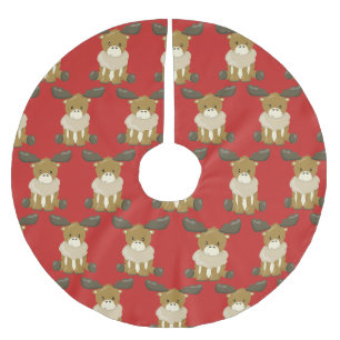 Jupon De Sapin En Polyester Brossé Oie de Noël lunatique
