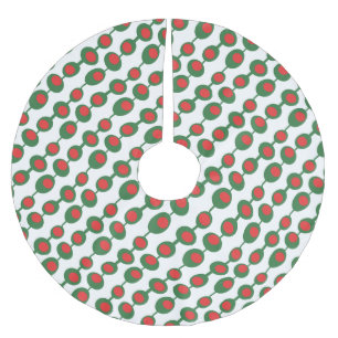 Jupon De Sapin En Polyester Brossé Olives atomiques Motif du milieu du siècle