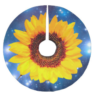 Jupon De Sapin En Polyester Brossé Only a Sunflower Blossom + your text & ideas