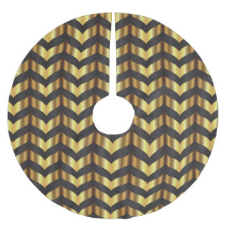 Jupon De Sapin En Polyester Brossé or gatsby chevron xmas