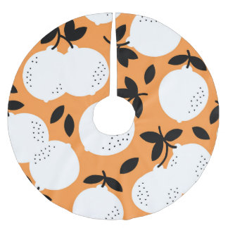 Jupon De Sapin En Polyester Brossé Orange Bliss : Motif de fruits exquis